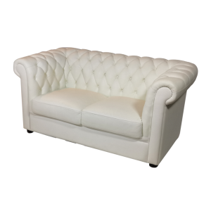 Chesterfield White 2er Sofa 1